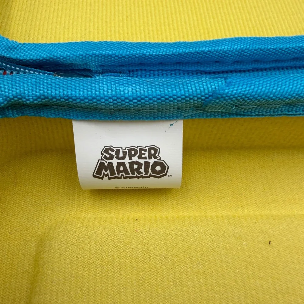 Nintendo Super Mario Hard Shell Pencil Case Blue Yellow Innovative Designs NWT